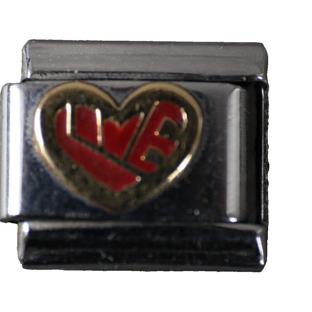 Boxing "Heart Love" Stainless Steel Elastic Stretch Chain Link Italian Charm